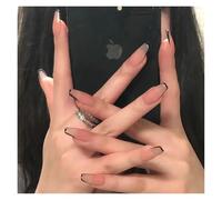 Faux Ongles Lot de 24 faux ongles à coller, motif pastèque glacée, mignons et ludiques, faits la main, for femmes filles, 2022(PD-163)