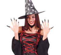 Faux Ongles Noirs Ultra Longs 10 Unités (Taille Sans Taille) Multicolore