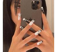 Faux Ongles Ongles De Ballet Longs Européens Et Américains Faux Ongles Autocollants De Manucure Appuyez Sur Les Ongles Manucure Porter Des Ongles 24 Pièces(72pcs)