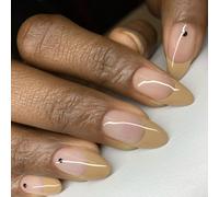 Faux Ongles Ongles Ongles En Forme De Goutte D'eau En Forme D'abricot Faux Ongles Européens Et Américains Patchs De Manucure Français Portant Des Produits Pour Les Ongles(72pcs)