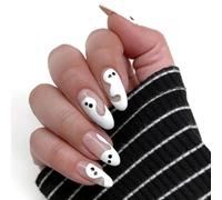 Faux Ongles Ovales Blancs Brillants À Coller - Faux Ongles Acryliques Écologiques Pour Une Manucure Et Une Personnalisation Faciles À Réaliser Soi-Même