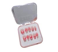 Faux Ongles Pailletés pour Yeux de Chat 10 Pièces Press on Nails Faux Ongles Court Brilliant Français Faux Ongles à Coller Nail Art Faux Ongles Autocollants False Nails pour Femmes Et Filles
