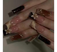 Faux ongles polyvalents imprimés français assortis pour tenues décontractées et formelles pour plus de flexibilité