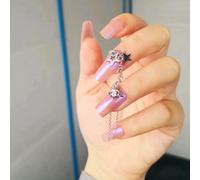 Faux Ongles Porter Des Patchs De Manucure, De Faux Ongles, Une Chaîne D'étoiles Amovible, Une Lumière Polarisée Aurora, Des Ongles De Ballet Longs Européens Et Américains(72pcs)