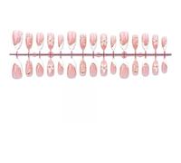 Faux Ongles Press On - 30 Pièces Stickers de Manucure Gaufrés Faits Main - Autocollants de Décoration pour Ongles en Acrylique | Pour le bureau, les salons de beauté, les voyages, les vacances, les ma