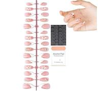 Faux Ongles Press On 30 Pièces Stickers Manucure Design en Relief Faits