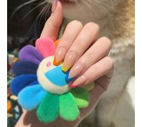 Faux Ongles Rainbow French Series Wearing Nail Finished Fake Nail Nail Patch Nail Patch Prees On Nail(72pcs)