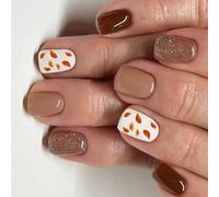 Faux ongles robustes avec motifs lumineux pour une utilisation quotidienne - Application facile - Retrait nécessaire