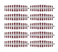 Faux Ongles Rouges Plein Recouvrement en Plastique 120 Pièces