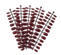 Faux Ongles Rouges Plein Recouvrement en Plastique, Lot de 120 Pièces