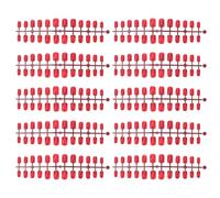 Faux Ongles Rouges Pleins, 120 Pièces en Plastique pour Nail Art | Pose Rapide à Domicile, Style Créatif, pour Débutants et Looks D'événement, Décorations Faciles
