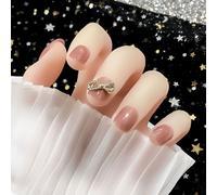 Faux Ongles Si Vous Voulez Le Porter, Vous Pouvez Porter Un N¿Ud De Couleur Nude.Nail Art Amovible Et Portable Fini Blanc Faux Ongles Patchs 24 Pièces(72pcs)