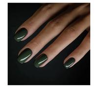 Faux Ongles Solid Color Wearable Nail Art Fashion Red Blue Rose Pink Square Shape Finished False Nails Press on Nails with Glue(Color9)