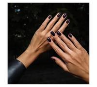 Faux Ongles Solid Color Wearable Nail Art Fashion Red Blue Rose Pink Square Shape Finished False Nails Press on Nails with Glue(Color8)
