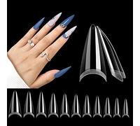 Faux Ongles Stiletto,550 Extra Longs Effilés Pour Extensions en Acrylique