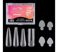 Faux ongles transparents à couverture complète pour ongles - Autocollants en gel UV - Pour extensions et orteils