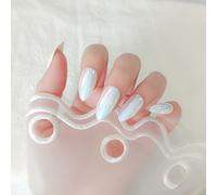 Faux Ongles Vent Européen Et Américain Aurore Laser Perle Magique Faux Ongles Miroir Beauté Fini Pièce D'ongle Faux Pièce D'ongle(72pcs)