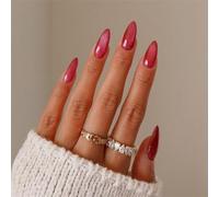 Faux ongles verts à presser sur les ongles - Couverture complète - Faux ongles verts en amande - Faux ongles verts - Couverture complète sur les ongles