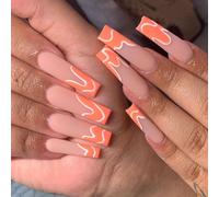 Faux Ongles Wave Series Heat Wave Beach Wear Nail Finished False Nail Nail Patch Nail Patch False Nail(72pcs)