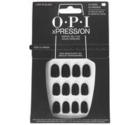 OPI – Faux ongles Xpress/On – Effet gel – Lady in Black (Noir) – Réutilisables x30