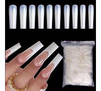 Faux Ongles, XXL Faux Ongles Extra Longs Faux Ongle 502pcs Presse à Ongles Couverture Complets D'ongle Ballerine Cercueil Transparent Press on Nail Artificiel Ongles pour Femmes Filles Nail Art