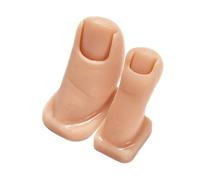 Faux Orteils D'entraînement pour Manucure Beige, en Silicone Lot de 2 | Réutilisable, Pratique pour Vernis et Gel, Étudiants et Artistes, Aide aux Gestes de Pied