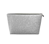 Faux Paillettes argentées Scintillantes imprimées, Trousse de Maquillage Trousse à cosmétiques Trousse de Toilette de Voyage Portable Pochette de Toilette