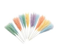 Faux Pampas Grass Bundle - 15 Piece Realistic Boho Decor | Artificial Vase Fillers for Living Room Bedroom Office Wedding Use