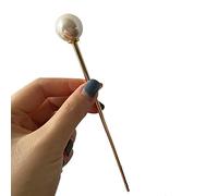 Faux Pearl Hair Stick Fork Pin Rétro Métal Chop Baguettes Support pour chignon