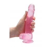 REALROCK - dildo réaliste transparent - rose (19cm)