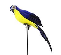 Faux perroquet artificiel réaliste à plumes pour décoration de jardin - 25 cm - Bleu