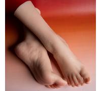 Faux Pieds en Silicone 1:1, 1 Paire, modèle féminin, Rides Douces sur Les Semelles de Mannequin Grandeur Nature, Style Ballet, Ongles d'esquisse Artistique (avec Squelette, Style v