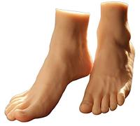 Faux Pieds en Silicone 1 Paire et modèle Masculin Grandeur Nature pouvant Afficher des Bijoux, des Sandales, des Chaussures, des Chaussettes, des Croquis artistiques et des exercic