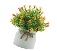 Faux Plant Decor - Small Artificial Potted Flowers, Lifelike Greenery | Wedding Table Centerpiece, Farmhouse Plants, Decorative Faux Arrangement for Bedroom Living Room Dining Hall Kitchen