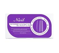 Faux pointes d'ongles, conseils clairs à ongles | Tableau de l'ongle à gel doux long 500x | Extensions d'ongles réutilisables résistantes pré-bouffées pour le salon à domicile