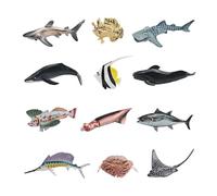 Faux Poisson | Figurine Éducative Cognitive,Poissons Faux Réalistes pour Jeu d'Imitation,pour Bain École Apprentissage Maison Extérieur Famille Temps de Jeu Salle de Classe Éducation Exploration