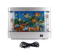 Faux réservoir à poissons Mini aquarium - Écran LED décoratif réaliste - Simulation d'eau - Aquarium artificiel pour la nuit - Pour bébé adulte - Chambre d'enfant - Pour anniversaire, plaisir calme et