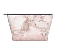 Faux Rose Or Rose Paillettes Marbre Blanc Ombre, Trousse de Toilette Trousse de Maquillage Sac à cosmétiques Trousse de Toilette de Voyage Portable