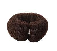 Faux Roulé Polaire Ring Hair Roll DIY Snap Snap Shaper Lock Tool Hair Headband Fourrure Toilette (Coffee, One Size)