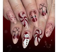 Faux Sabots De Célébration Avec Éventail Scintillant Roses Bâtons Bonbons Motifs Cerf 24 Pièces Pont Unguis Vacances Rapide Application Rapide Sabots Artificiels Vacances