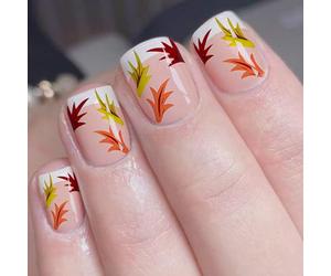 Faux sabots en polystyrène ABS fin durable non mortel Couleur crème Feuilles d'automne Programme pour femmes Enlèvement facile des faux sabots
