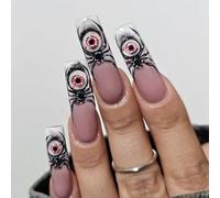 Faux sabots orientés Halloween avec webspinner organe de vue français plan ABS persiste longue pipe à eau art pour femme costume de fête Unguis Addons longue pipe à eau Halloween Polyacrylate femme