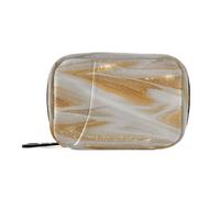 Faux sac à médicaments en marbre jaune avec compartiments détachables, sac de voyage portable pour sac à main