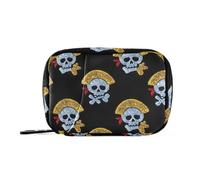 Faux sac à médicaments noir à paillettes pour femme avec compartiments amovibles pour 7 jours