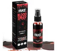 Faux sang d'Halloween 60 ml avec spray sang artificiel d'Halloween pour peau et vêtements I Faux sang réaliste I Faux sang lavable pour maquillage zombie vampire costume de monstre SFX Cosplay