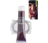 Faux sang en gel Halloween avec dentier de Vampire blanc, 28ml (x1) REF/10965 ptit clown rouge et blanc G
