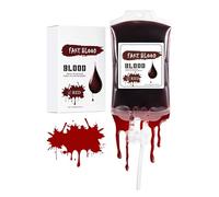 Faux sang Halloween 170 ml - Maquillage professionnel réaliste et lavable pour effets spéciaux, théâtre, cosplay, costumes de vampire, de zombie et effets spéciaux