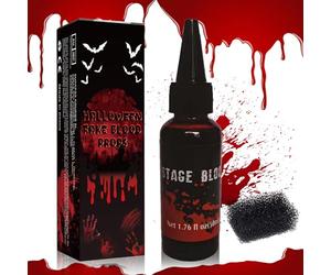 Faux Sang Halloween Maquillage - Accessoires Halloween Fake Blood Halloween Lavable, Théâtre, Zombies Vampires Clowns Monstres Cosplay Effets Spéciaux Maquillage