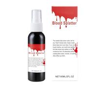 Faux sang lavable, faux spray de sang - 60 ml de sang de vampire réaliste lavable,Accessoires de fête, sang de scène de maquillage d'Halloween, fausses éclaboussures de sang pour le maquillage de cosp
