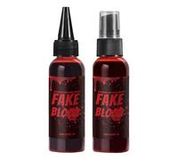 Faux sang réaliste | Kit de maquillage sanguin d'Halloween 60 ml - Liquide hydratant multi-usage pour photographie dramatique, scène, horreur maison, cosplay, fête d'enseignement